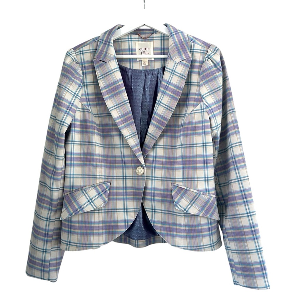Pastel Plaid Women's Blazer